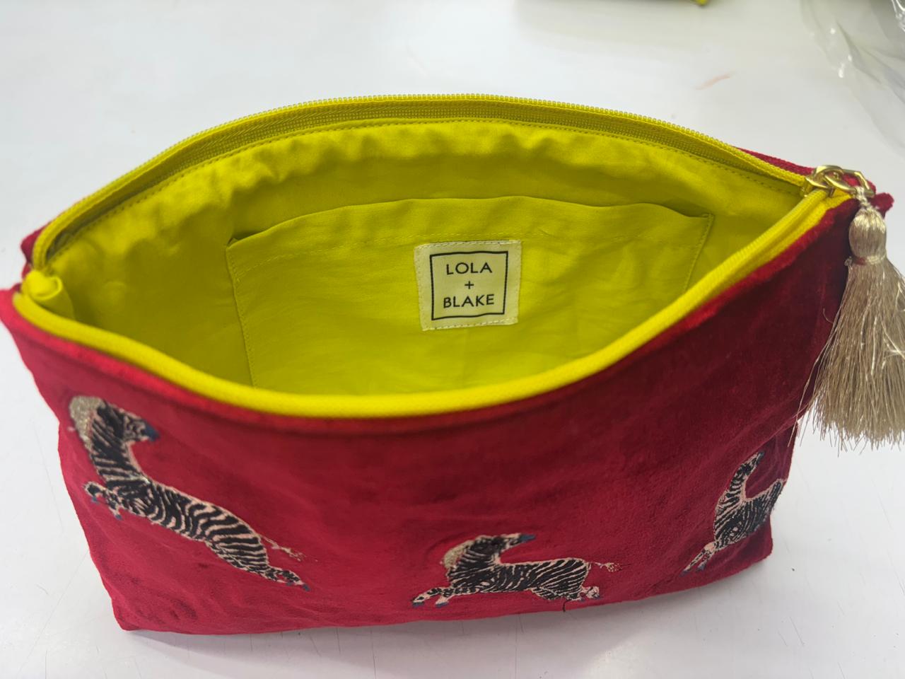 velvet make up bag octopus